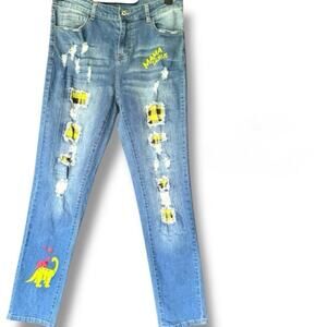 147. 5/$20 🌸 MAMASAURUS | Rex Patched green plaid Jegging size M